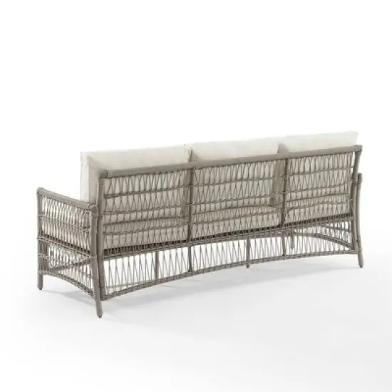 Thatcher Outdoor Steel Sofa Creme/Driftwood - Crosley image {7}