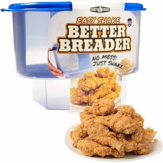 Cook's Choice Original Better Breader Bowl- All-in-One Mess-Free Batter Breading Station for Home image {5}