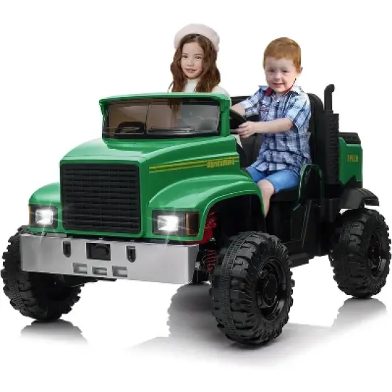Garvee Kids Ride On Truck Car, 24V Powered Electric Vehicle Truck for Kids with Remote Control, Led Light, Music, Horn, High Low Speed image {8}