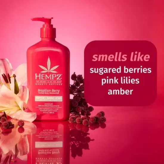 Hempz Beauty Actives Body Lotion with Firming Peptide + Amino Acids - Brazilian Berry - 17 fl oz image {2}