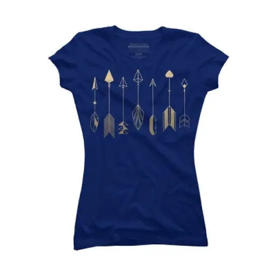 Junior's Design By Humans Be Brave Little Arrow (gold) By staceyroman T-Shirt image {5}