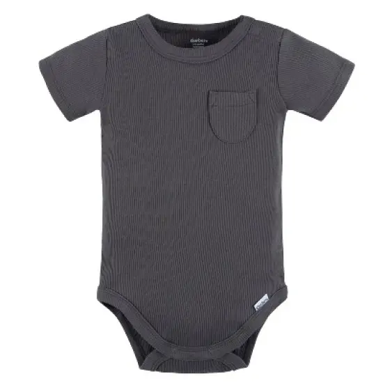Gerber Baby Boys' 2-Pack Bodysuit and Shorts Set, Dark Grey image {1}