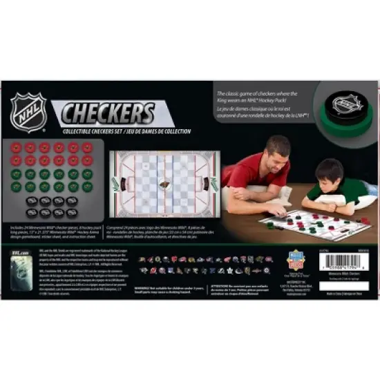 MasterPieces Officially licensed NHL Minnesota Wild Checkers Board Game for Families and Kids ages 6 and Up image {3}