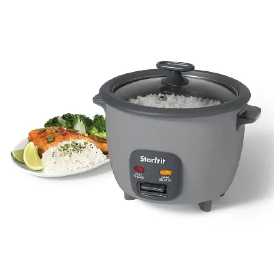 Starfrit 10-Cup 400-Watt Electric Rice Cooker with Non-Stick, PFAS-Free Ceramic Pot, Gray image {3}