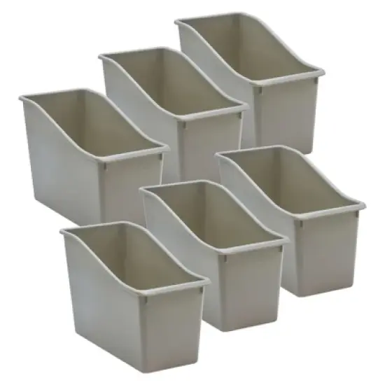 Teacher Created Resources&reg; Plastic Book Bin, Gray, Pack of 6 image {4}