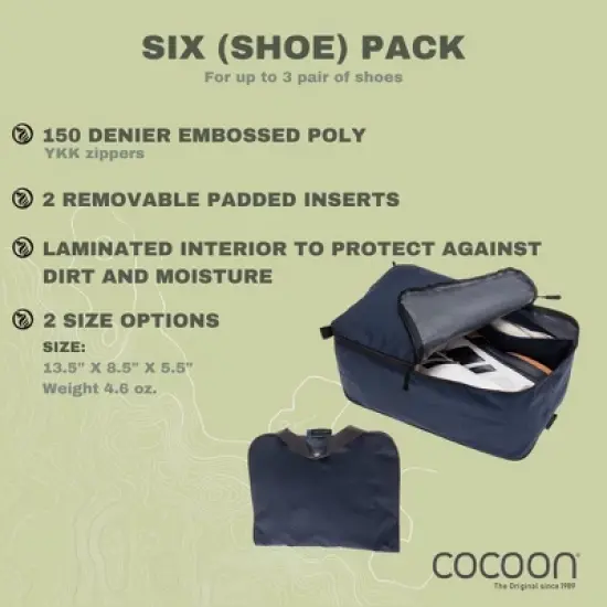 COCOON - Premium - Travel Organizer Shoe Six Pack - Galaxy Blue image {5}