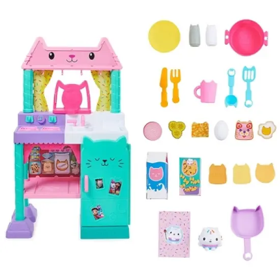 Gabby&rsquo;s Dollhouse, Cakey Kitchen Set for Kids with Play Kitchen Accessories, Play Food, Sounds, Music and Kids Toys for Girls and Boys Ages 3 and Up image {4}