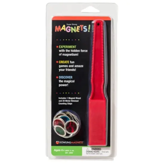 Dowling Magnets Magnetic Wand & 20 Magnetic Counting Chips, 3 Sets image {1}