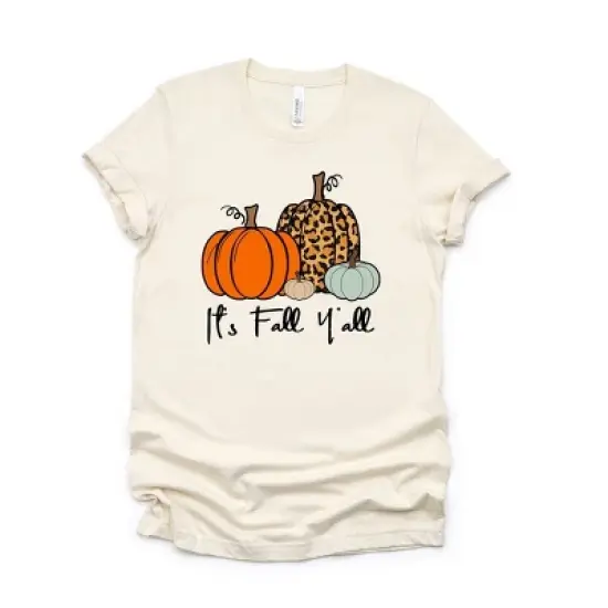 Simply Sage Market Women's It's Fall Y'all Pumpkins Short Sleeve Graphic Tee image {2}