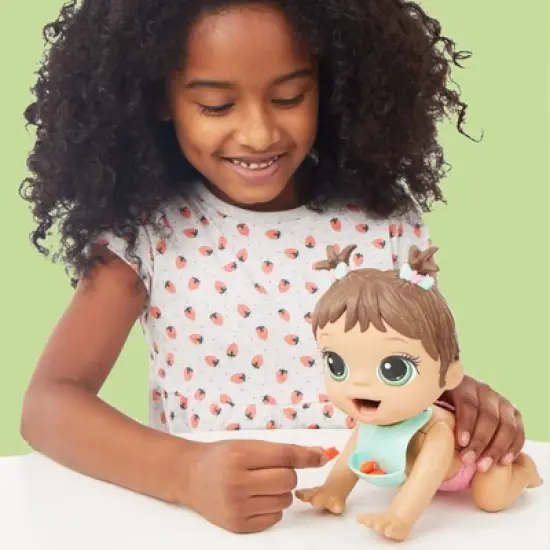 Baby Alive Lil Snacks Baby Doll - Brown Hair image {5}