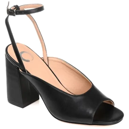Journee Collection Womens Calypso Buckle Ankle Strap Block Heel Sandals image {10}