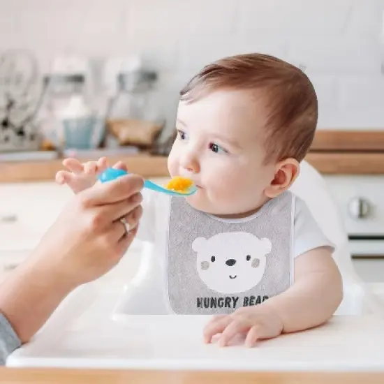 The Peanutshell Unisex Terry Cotton Baby Bibs, 8-Pack, Geen/Blue/Yellow image {6}