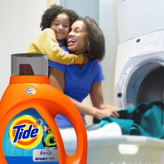 Tide Plus Febreze High Efficiency Liquid Laundry Detergent - Sport Active Fresh image {11}