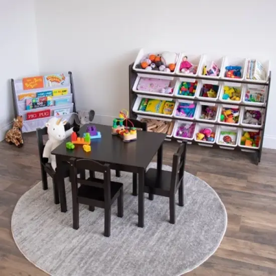 Extra Large Toy Storage Organizer with 20 Storage Bins Espresso/White - Humble Crew image {7}