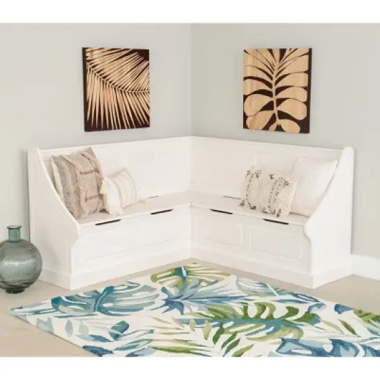 Tobin Corner Breakfast Nook White - Linon image {11}