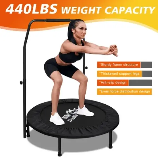 QingMoon Adjustable Foam Handle Trampoline durable, quiet, easy to assemble, and waterproof, Indoor & Outdoor Fitness Workout Exercise Equipment image {7}