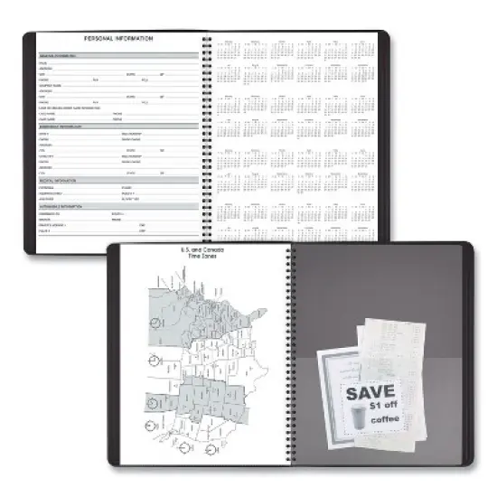 24-Hour Daily Appointment Book, 11 x 8.5, Black Cover, 12-Month (Jan to Dec): 2026 image {3}