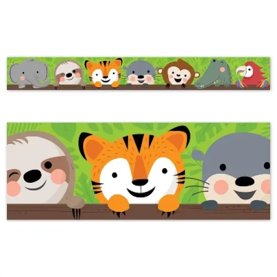 Creative Teaching Press&reg; Jungle Friends EZ Border, 48 Feet Per Pack, 3 Packs image {1}