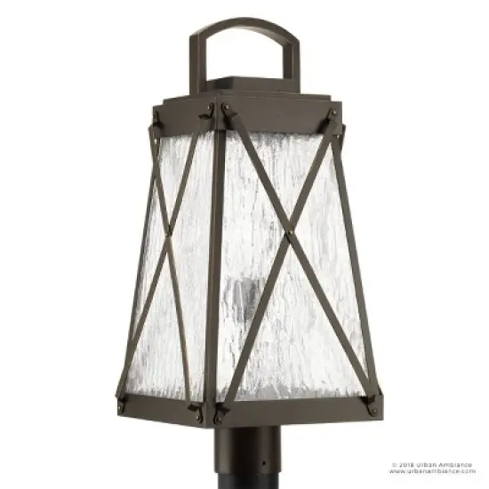 Urban Ambiance Luxury English Country Outdoor Post/Pier Light,  21-3/4"H x 10-1/2"W,  Olde Bronze, UHP1056 image {6}