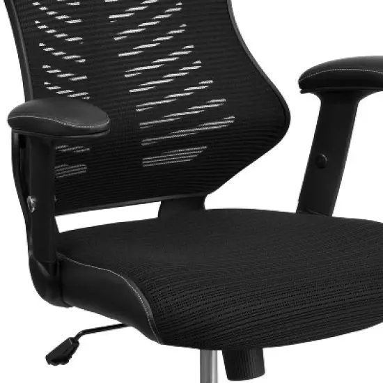 Executive Swivel Office Chair with Mesh Padded Seat - Flash Furniture image {6}