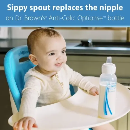 Dr. Brown's Milestones Options+ Narrow Baby Bottle Sippy Spouts - 2pk image {3}