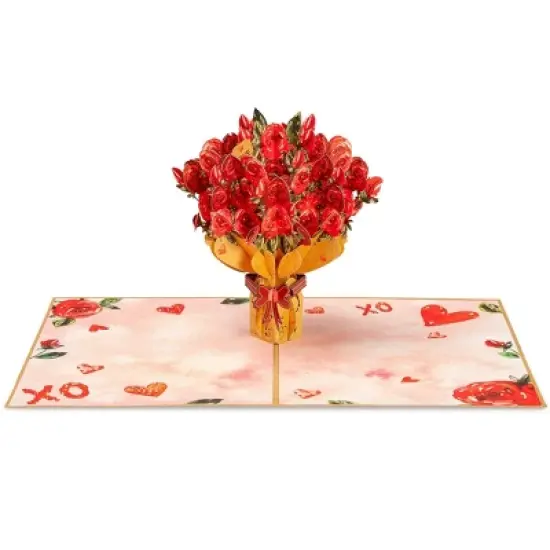 Frndly by Paper Love 3D Bouquet of Roses Pop Up Card image {2}
