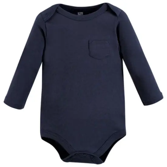 Hudson Baby Infant Boy Cotton Long-Sleeve Bodysuits, Construction image {6}