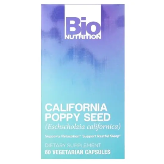 Bio Nutrition California Poppy Seed, 500 mg , 60 Vegetarian Capsules image {4}