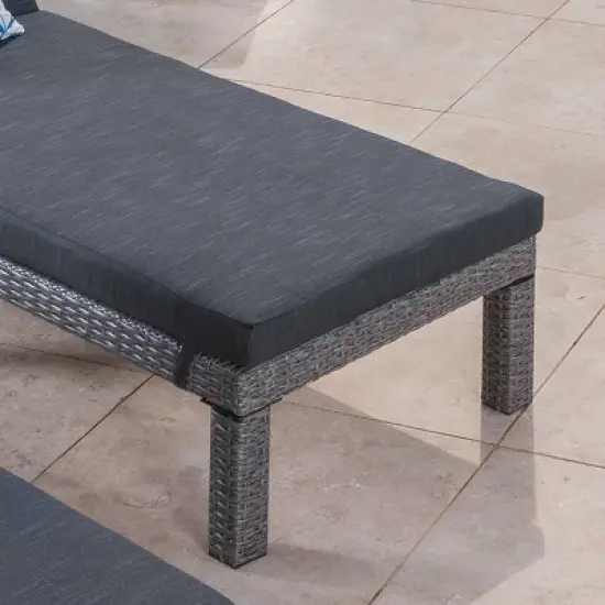 Puerta 17pc Wicker Patio Set - Dark Gray - Christopher Knight Home image {3}