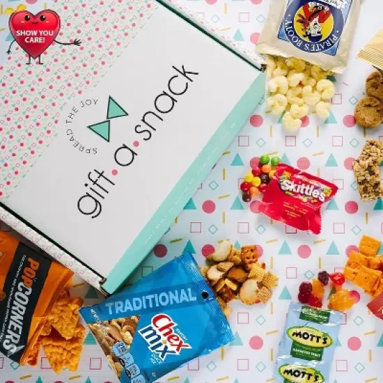 Gift A Snack Snack Box Variety Pack Care Package (40 Count) Labour Day Game Day Snacks, Birthday Sweet Treats Gift Basket, Candies Chips Crackers Bars image {3}