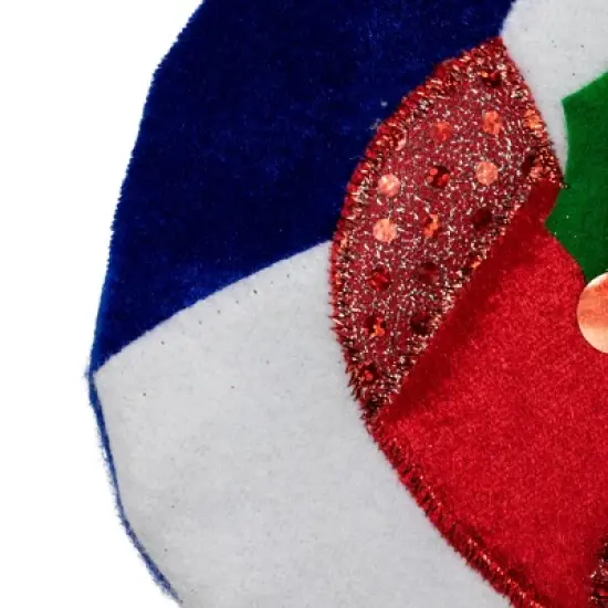 Northlight 24" Large Penguin and Bear Blue Velveteen Christmas Stocking with White Cuff image {5}