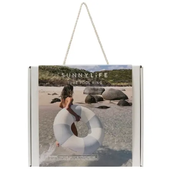 Sunnylife: Lazy Days Duck Egg Blue Tube Pool Ring, 41" Inflatable Float, 6+ image {1}