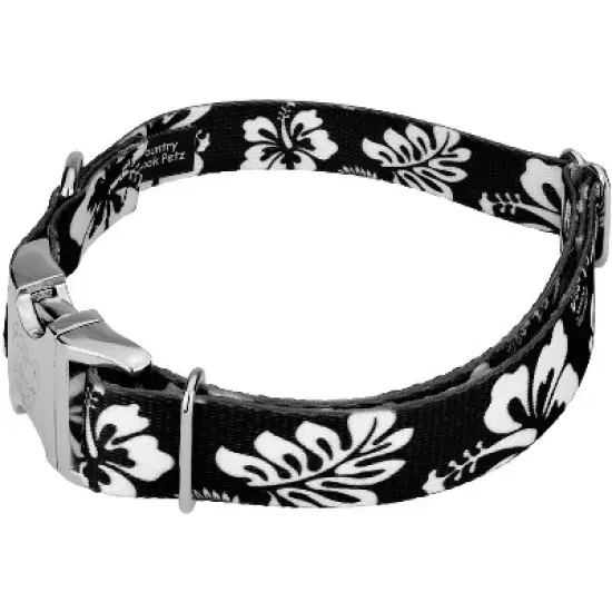 Country Brook Petz Premium Black Hawaiian Dog Collar and Leash image {4}