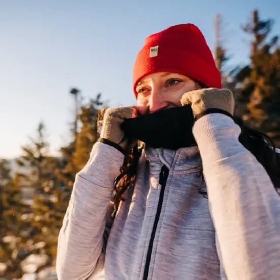 Minus33 Merino Wool Expedition - Brushed Neck Gaiter Kodiak Fleece Black image {7}