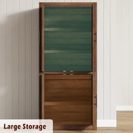 Tall Farmhouse Pantry Cabinet - 4-Door Storage with Adjustable Shelves, Freestanding for Kitchen image {7}
