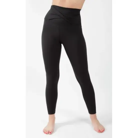 Yogalicious - Women's  Lux Super High Rise Ankle Leggings with Elastic Free Criss Cross Waistband image {1}