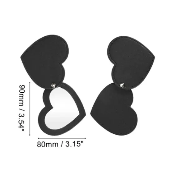 Unique Bargains Durable Rotating Heart Makeup Mirror 1 Pc image {1}