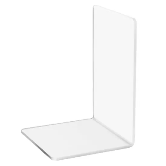 Juvale 6 Pack Acrylic Bookends for Shelves, Clear Book Ends L Shaped Book Stoppers for Office & Home, 4.5 x 7.1 in image {5}