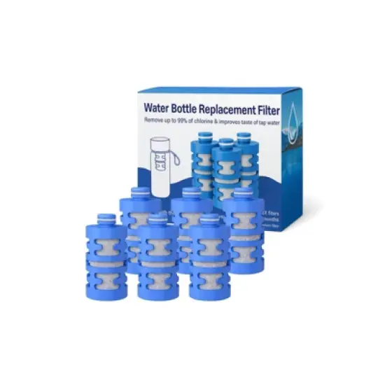 Nispira Activated Carbon Water Filter Replacement Compatible with Philips GoZero Fitness Water Bottle, 6 Pcs image {7}