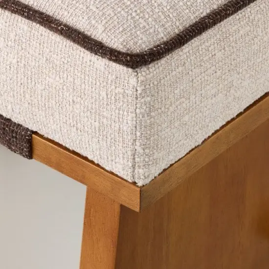 Upholstered Mid Century Ottoman Cream - Hearth & Hand&trade; with Magnolia image {3}