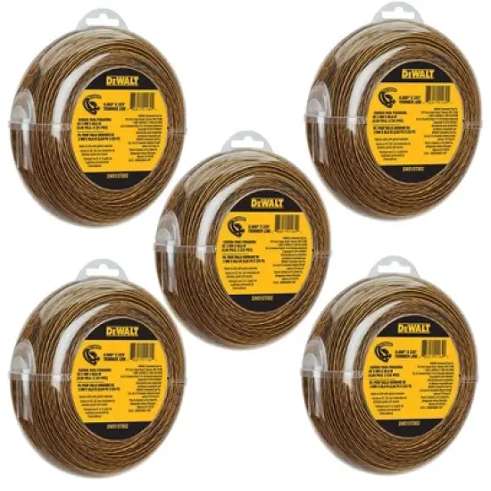 Dewalt 5 Pack Of Genuine OEM Replacement Trimmer Line - DWO1DT802-5PK image {1}