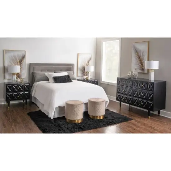 6 Drawer Geo Textured Dresser - Linon image {8}