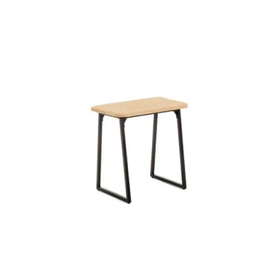 2pc Aero Desk Set Natural - Boraam: Compact, Mid-Century Modern, 36" Width, Metal Frame image {5}