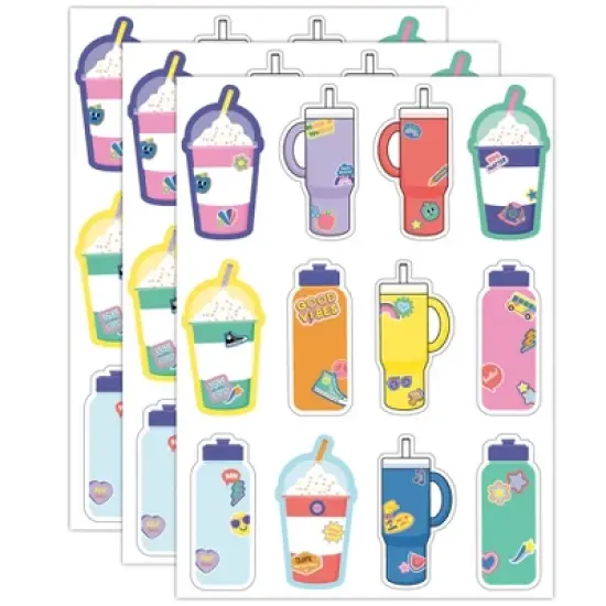 Carson Dellosa Education We Stick Together Cups & Water Bottles Cut-Outs, 36 Per Pack, 3 Packs image {4}