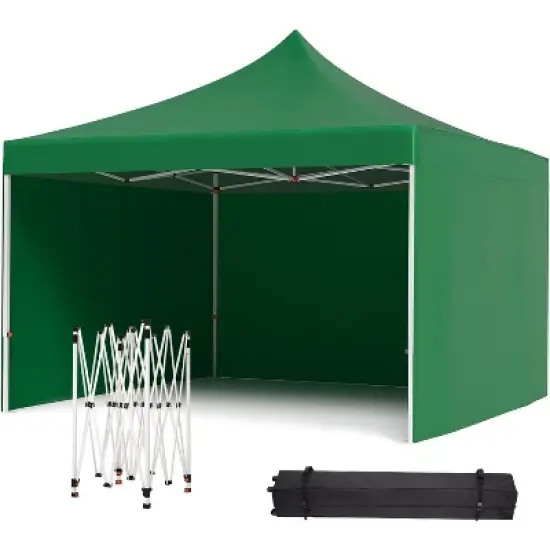 Pop Up Canopy Tent, 10 x 10 Ft Commercial Instant Shade Canopy with Roller Bag, Outdoor Portable Canopy for Events, Parties, Camping image {9}
