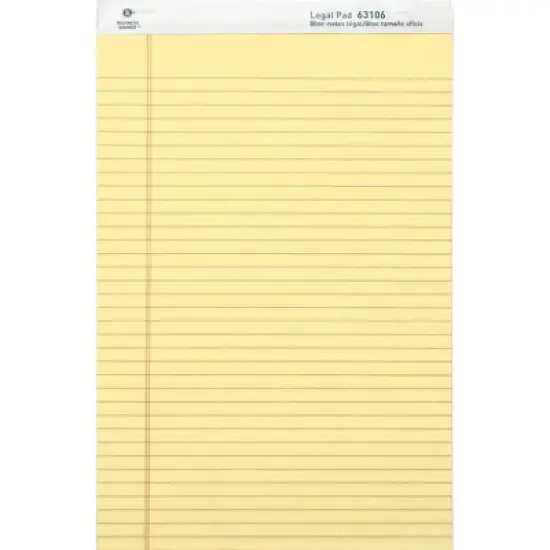 Business Source Legal Pads 50 Sheets Legal image {1}