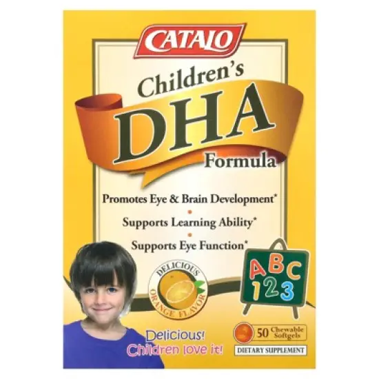 CATALO Children's DHA Formula, Orange, 50 Chewable Softgels image {4}