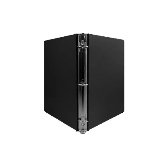 JAM Paper Aluminum 1 Inch Binder Black Aluminum 3 Ring Binder 301933590 image {3}