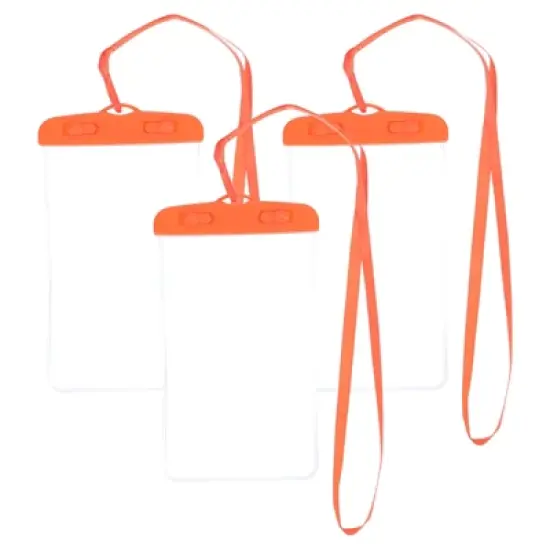 Unique Bargains Universal Waterproof Beach Swimming Pool Phone Cover Dry Bag 3 Pcs image {6}