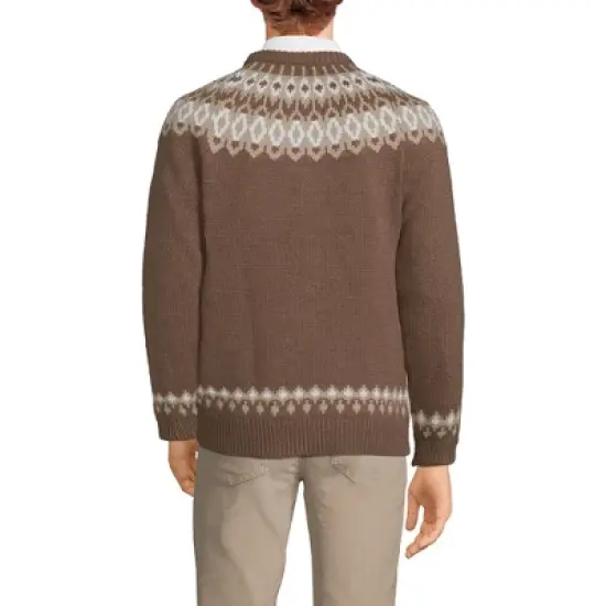 Lands' End Men's Lighthouse Fairisle Crew Sweater image {1}